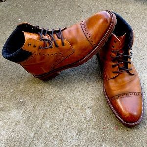 Johnston & Murphy, Brown Dress Boots w/ Lug Sole
